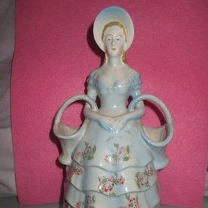 Vintage Porcelain Victorian Figurine Made In Japan